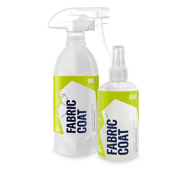 Two bottles of Fabric Coat spray on a white background