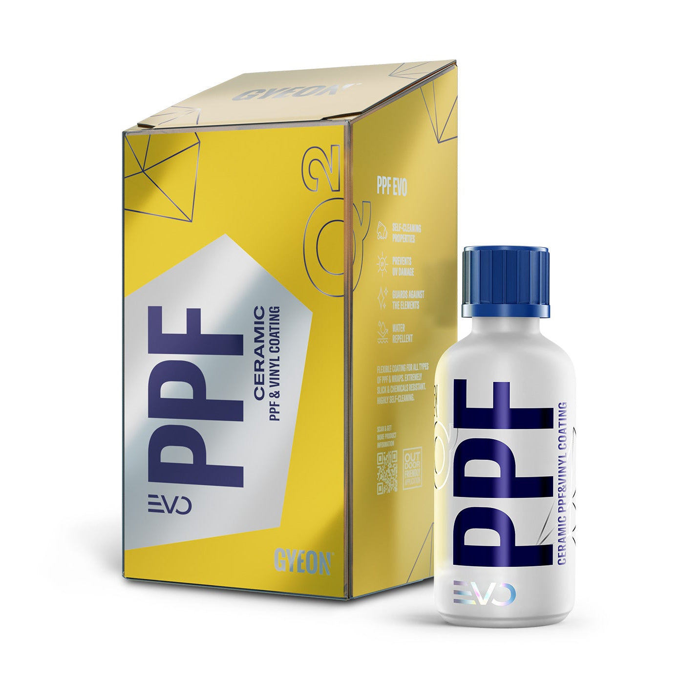 Gyeon PPF bottle and packaging on a white background
