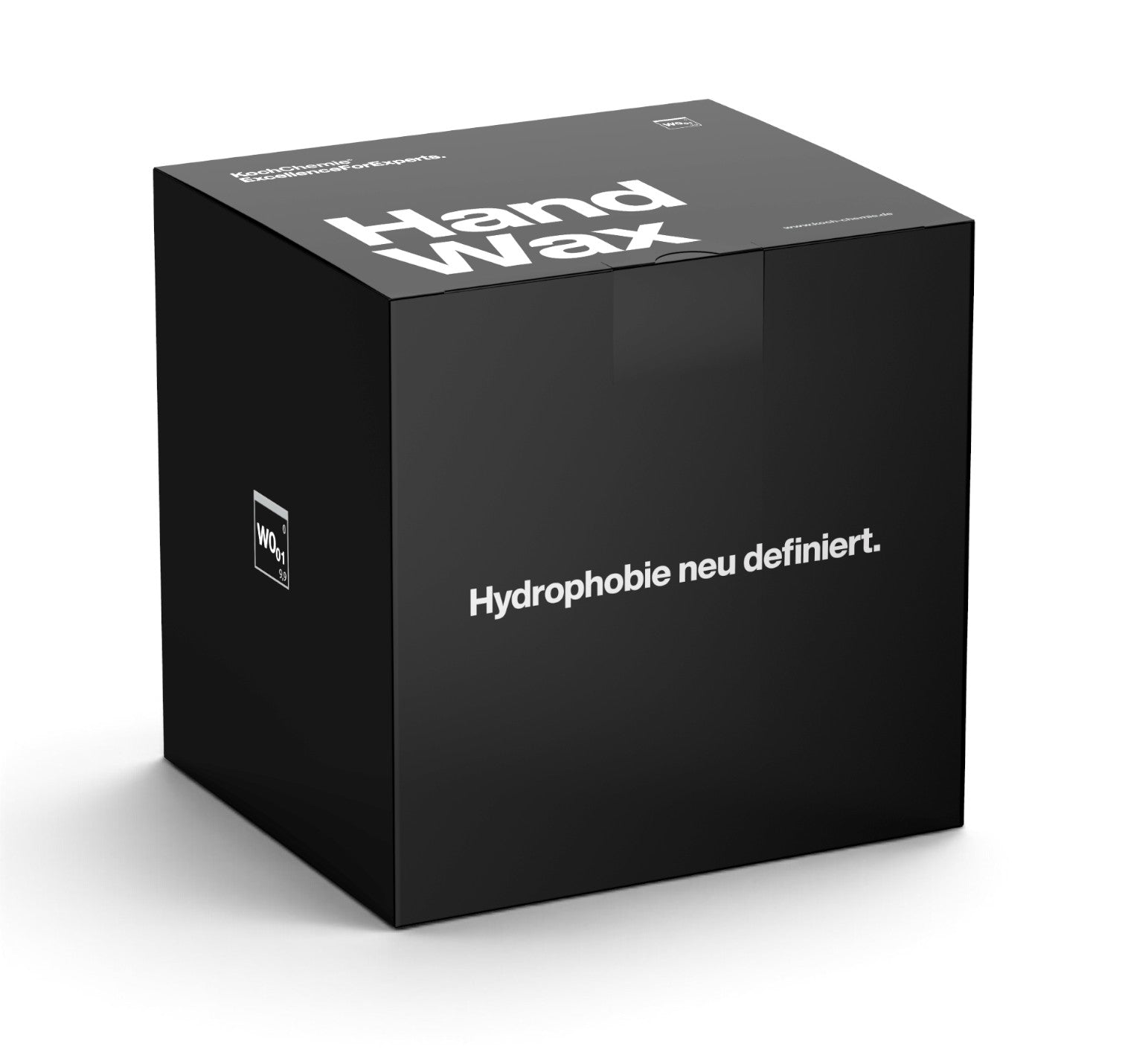 Koch-Chemie Hand Wax W0.01 premium carnauba paste wax in a black square container for automotive paint protection.