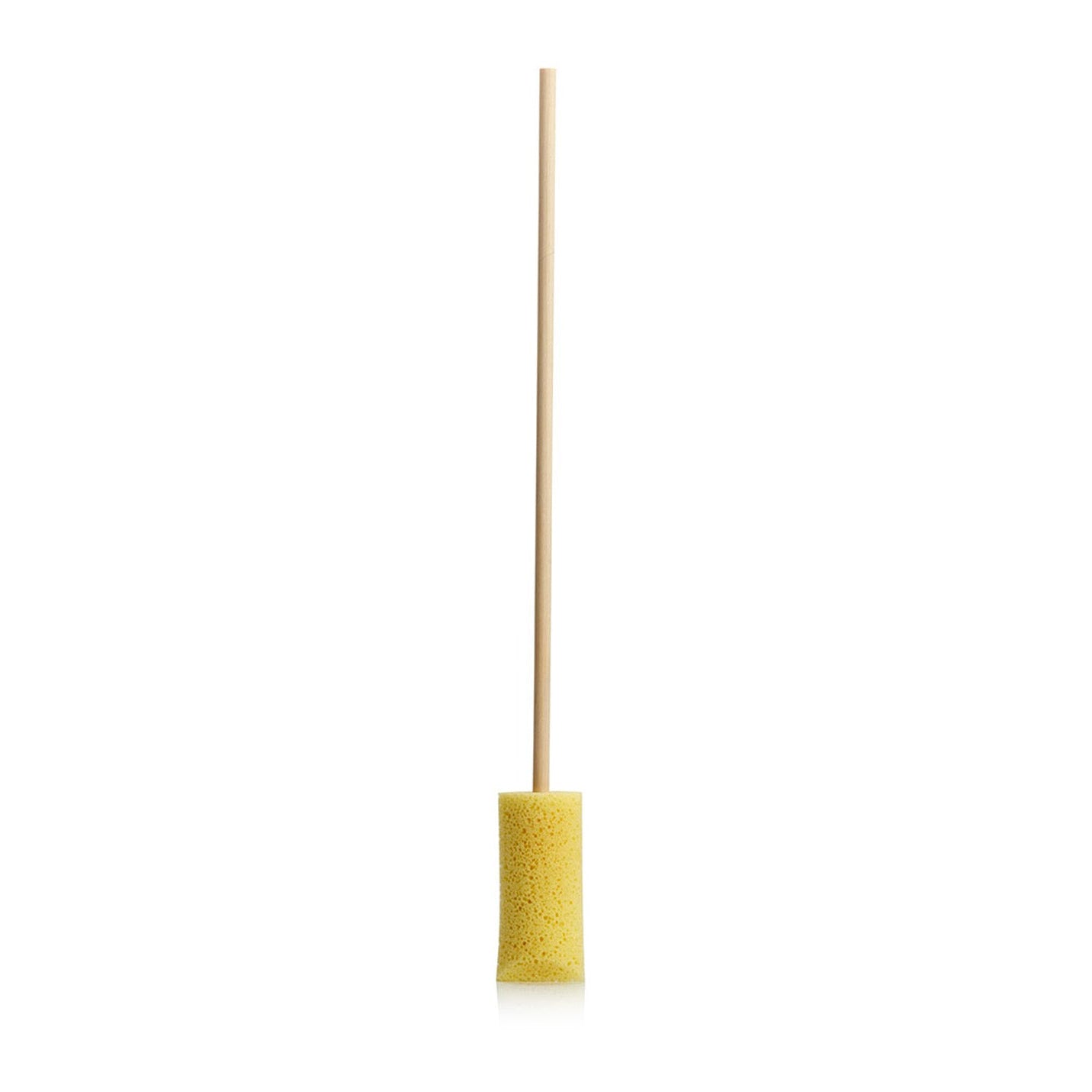 Sponge Guru Oval Wheel Brush with a wooden stick on a white background