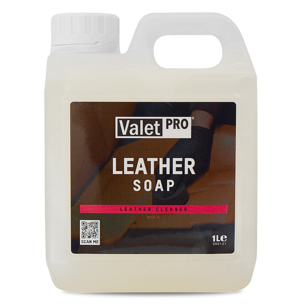 Valet Pro leather soap container on a white background